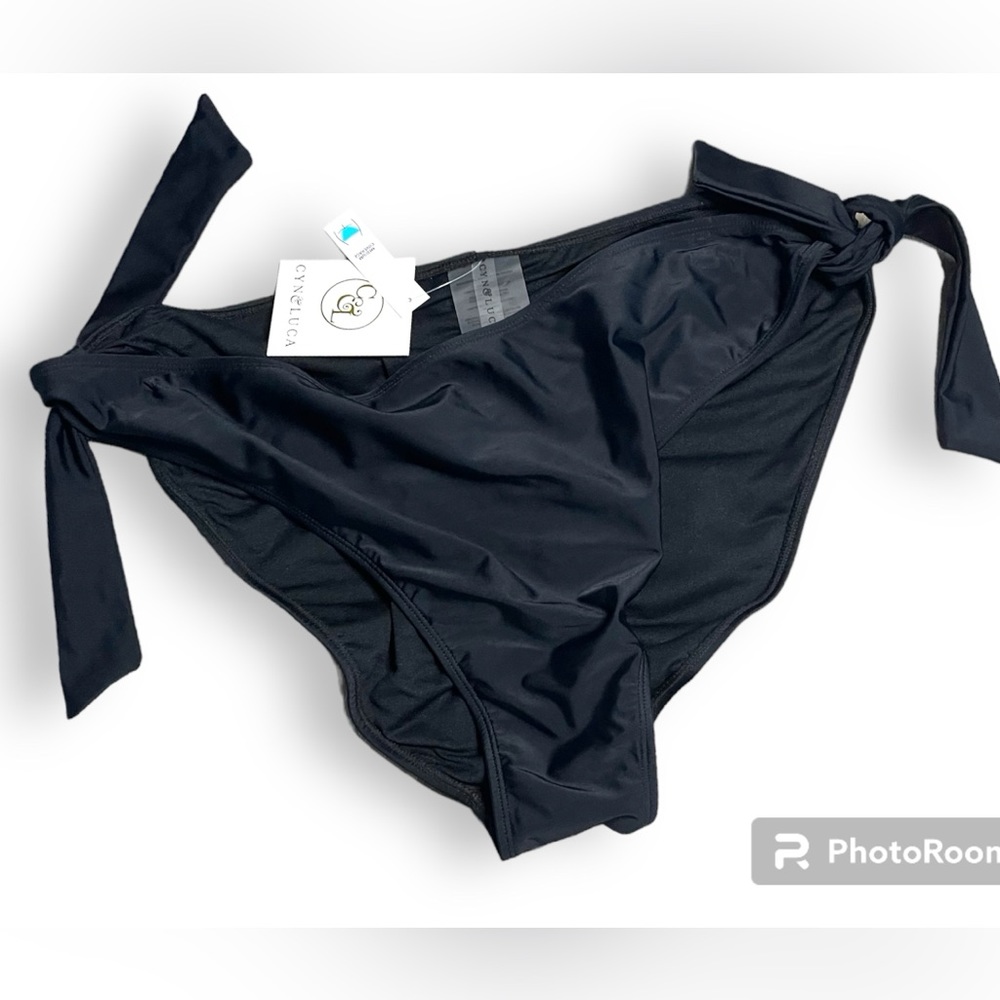 Cyn & Luca Faux Side-Tie Swim Bottoms